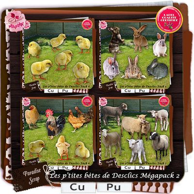 CU LES P'TITES BETES DE DESCLICS PACKS 5 à 8 & MEGAPACK 2