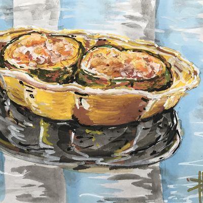 Courge farcie au patate douce. Recette d'automne et d'hivers