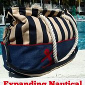 Expanding Nautical Tote Bag Pattern - So Sew Easy