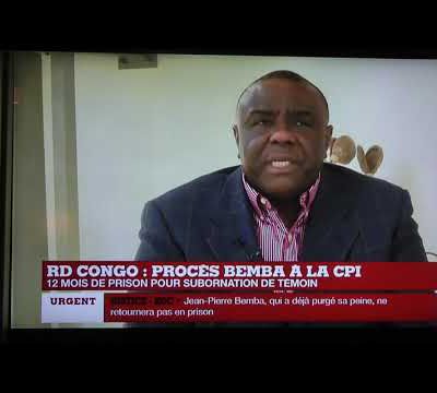 Flash. Jean-Pierre Bemba ne retournera pas en prison malgré la condamnation à 1 an pour 