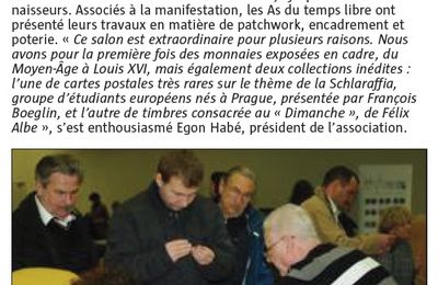 "La passion des collections" (Alsace du mercredi 13 mars 2013)