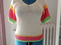 Pull Toucan au crochet pour ma fille 