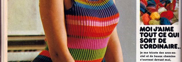 Tricot à la mode 100Idées : le débardeur arc- en- ciel