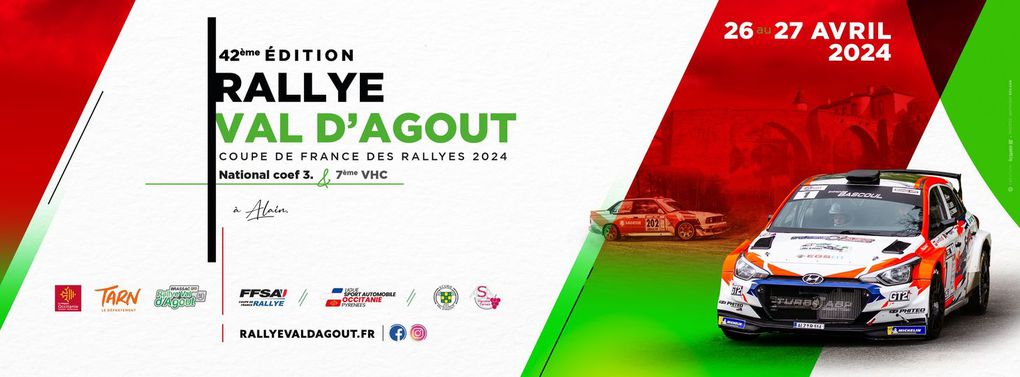 Calendrier de la coupe de France des rallyes 2024 comité Occitanie-Pyrénées