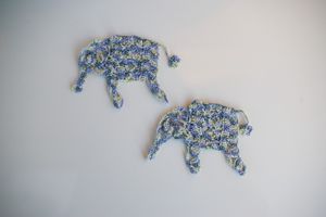 elephants au crochet pour scrapbooking