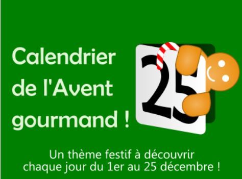 Le calendrier gourmand de l’Avent décembre 2025