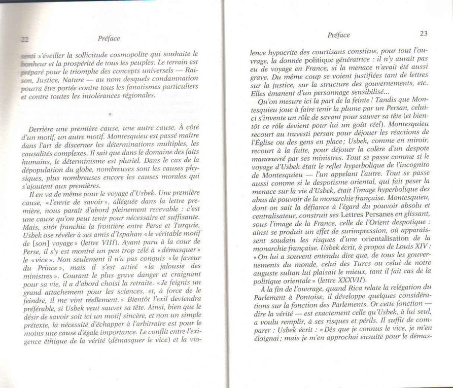 Vous trouverez ici la préface de Jean Starobinski à son édition des Lettres persanes.