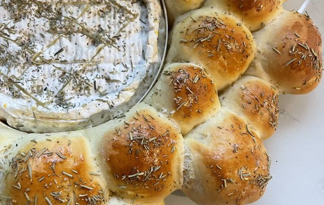 Camembert rôti et sa brioche salée 