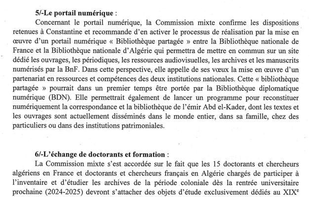 Algérie _France, les propositions de la commission d'historiens 3 février 2024