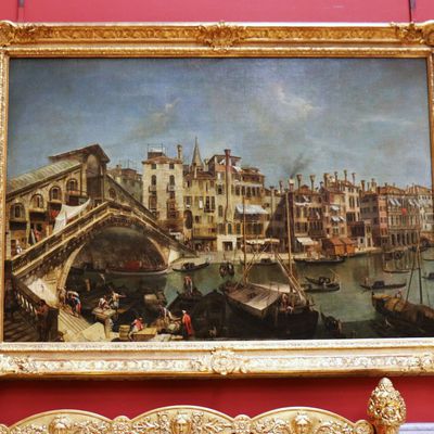 Michele Marieschi, Le pont du Rialto à Venise (musée de l'Ermitage, Saint-Pétersbourg)