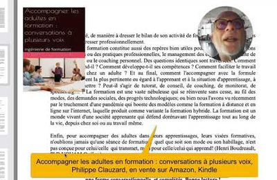 Promo livre : Accompagner des Adultes en Formation, Philippe Clauzard, Amazon Kindle