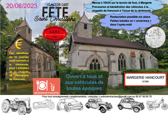 Fete de la St Christophe  CART 20 aout 2023 