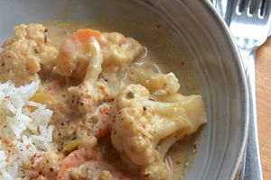 Curry carottes et chou fleur #végétarien