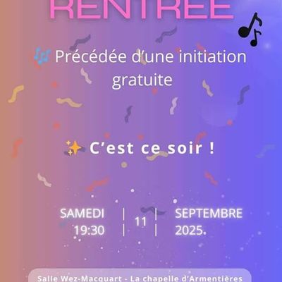 Soirée de rentrée le jeudi 11 septembre 2025 