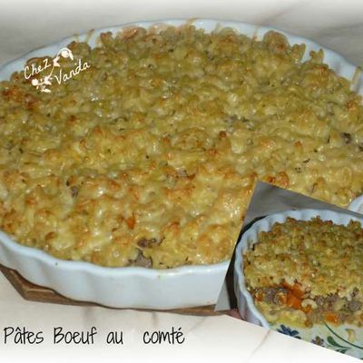 Gratin de pâtes au boeuf et au comté 