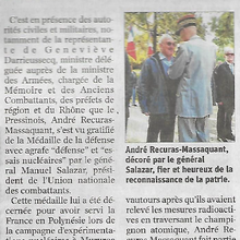 PRESSINS (ISÈRE): REVUE DE PRESSE: ARTICLE PARU DANS LE JOURNAL "LE DAUPHINÉ LIBÉRÉ"