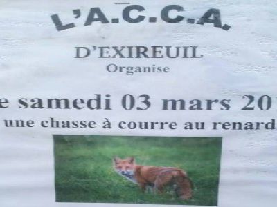Victoire au sujet de la chasse à courre au renard à Saint-Maixent l'Ecole