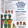 Affiche:Journées du Témoignage de la Femme Chrétienne-Jesus Days- Mikolo Ya Nkolo -Brazzaville