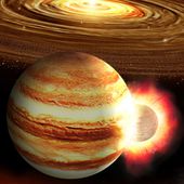 La jeune Jupiter a-t-elle été percutée par une grosse planète ?