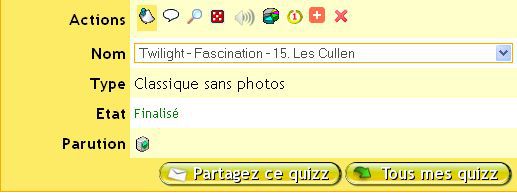 Quizz 67 : Twilight - Fascination - Chapitre 15