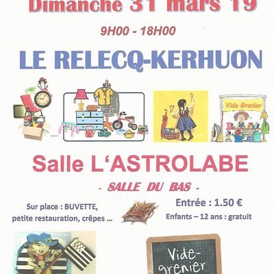 VIDE GRENIERS Dimanche 31 mars 19