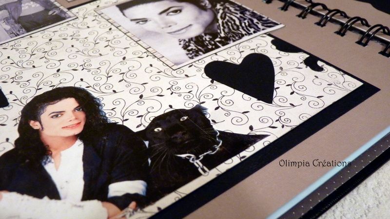 Entièrement réalisé à la main, cet album photo est destiné à une grande fan de Michael Jackson, il  est composé de photos personnelles et photos de l'artiste.