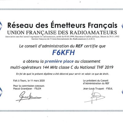 Diplomes du REF 2019
