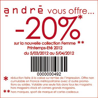 André: -20% sur les chaussures femmes