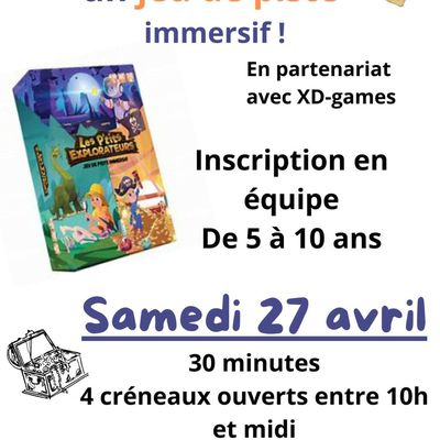 MEDIATHEQUE - Jeu de piste immersif le samedi 27 avril !