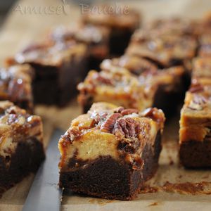 Brownies marbré au caramel beurre salé