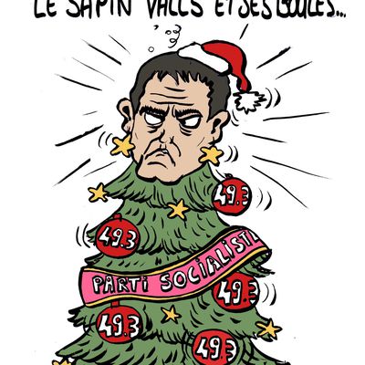 Magie de Noël : le Sapin Valls et ses boules...