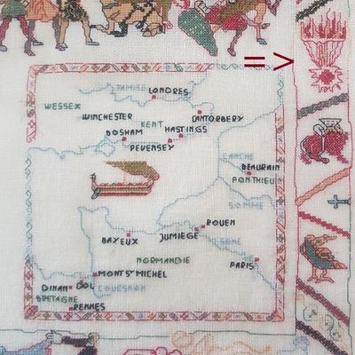 Ma Broderie de Bayeux, avancée semaine 47