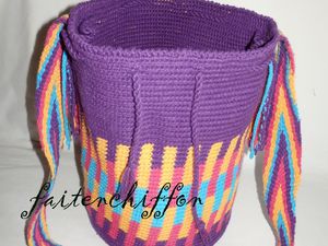 Mochila en jacquard de crochet ...