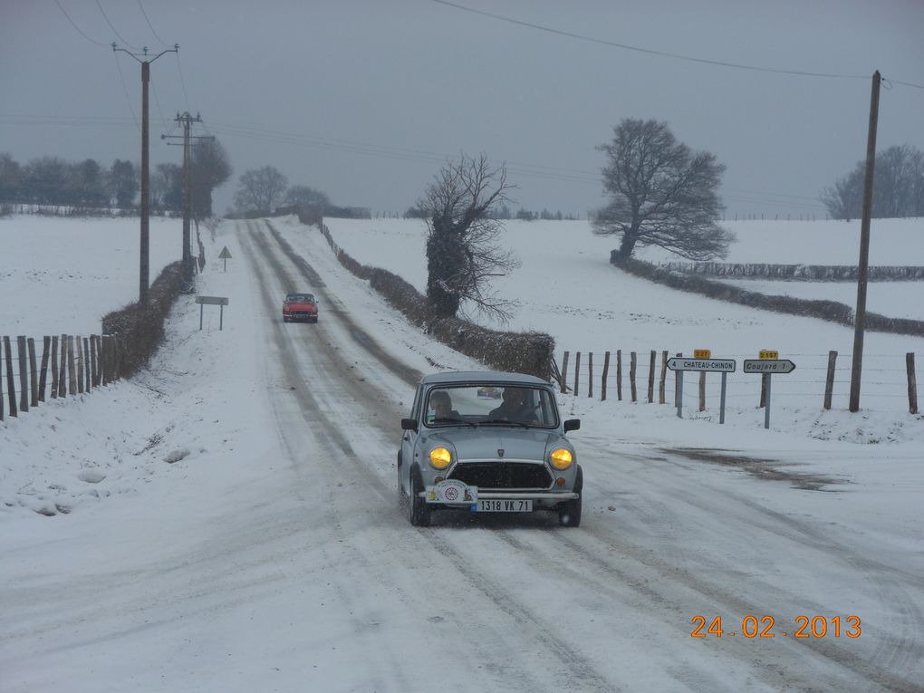 Notre sortie Glace et Neige du 24 février qui portait bien son nom cette année. Nous avons parcouru 80 kms sur des petites routes enneigées.