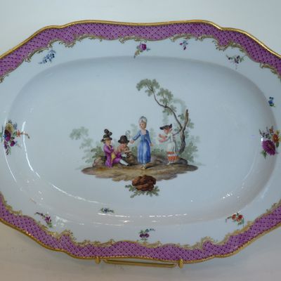 Porcelaine de Meissen, Plat aux Enfants, XVIIIème Siècle, Période Marcolini