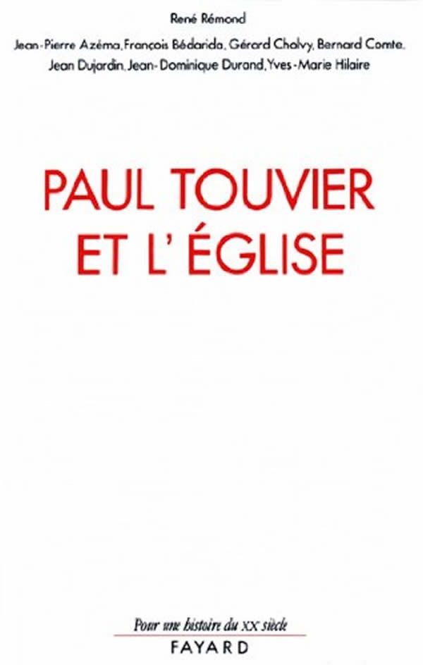 Paul Touvier et l'Eglise Rapport de la commission historique