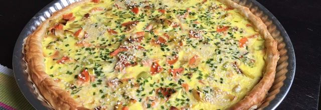 Quiche saumon poireaux 