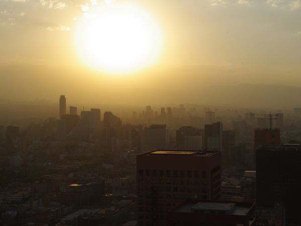 La silouhette caractéristique de la tour Latinoamericana et la vue depuis son sommet