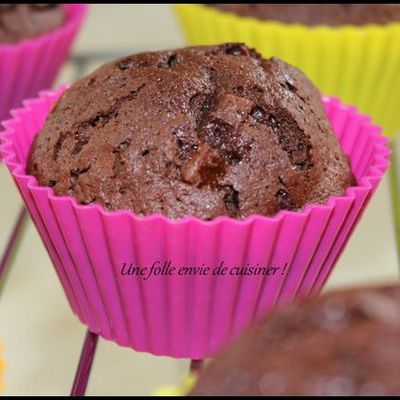 Muffins tout chocolat aux oranges confites