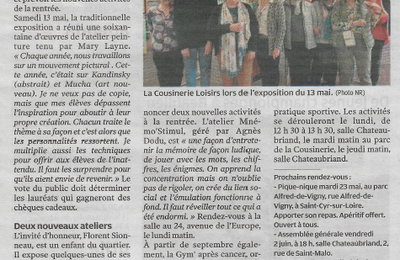 Article "Expo-Peinture" paru dans la NR du 17 Mai 2023