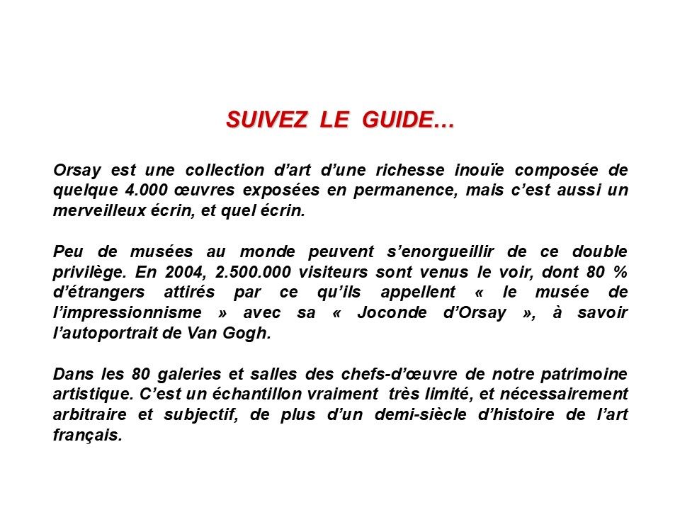 La France - Le Musée d'Orsay