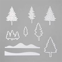 153563 Poinçons bois de sapin stampin up scrap foret hiver noel 