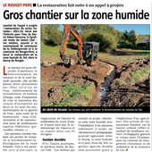 Gros travaux sur la zone humide du Rouget-Pers