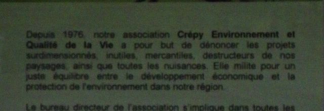 Le journal de l’association Crépy environnement et qualité de la vie .
