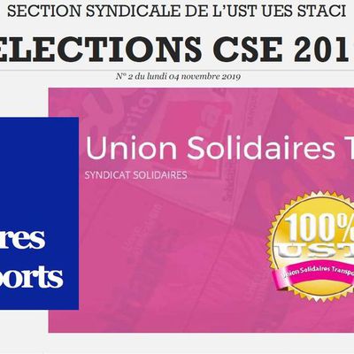 Elections CSE 2019 : Votez massivement pour l'UST
