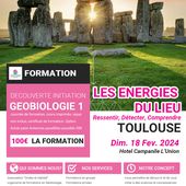 TOULOUSE-Formation Géobiologie 1: "Les ENERGIE du LIEU" Dimanche 18 Février 2024