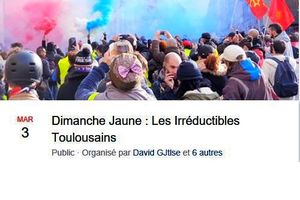 Les RDV du dimanche 3 mars des gilets jaunes