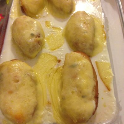 Mes pommes de terre farcies au gorgonzola