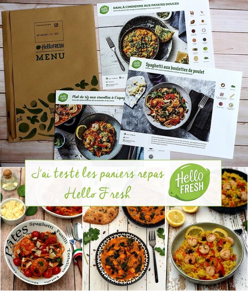Les paniers repas Hello Fresh test et avis Amandine Cooking