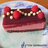 Mousse de framboise sur biscuit chocolat